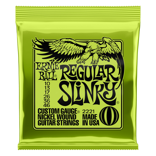 Ernie Ball Regular Slinky Nickel Wound Electric Guitar Strings  - 10-46